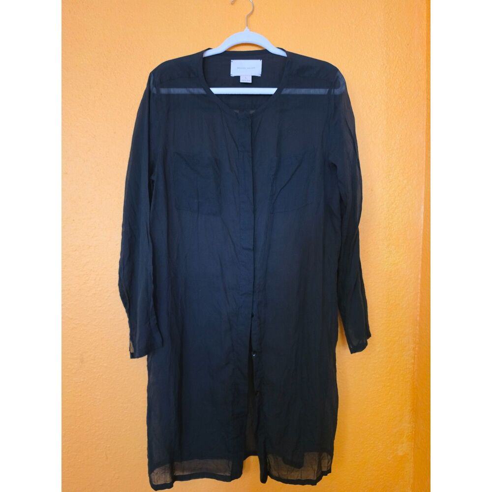 Brochu Walker size L sheer lightweight button down long sleeve shirt jacket